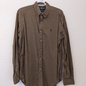 Ralph Lauren Men's Button Down - Size M - Tan/Brown